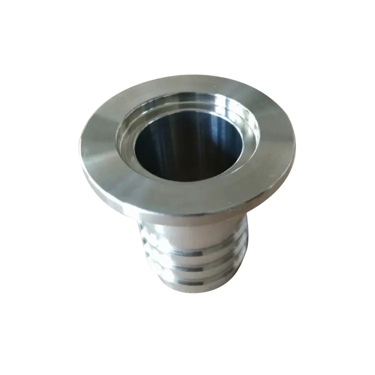 SS304 SS316L Stainless steel KF flange rubber hose barb joint