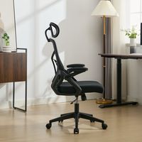 Chaise de bureau ergonomique pivotante de luxe pour dirigeant, avec dossier en maille et design moderne en fer, idéale pour les cadres