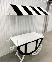 Amina Craft Custom Wit Houten Candy Winkelwagen Hout Bloem Karren Display Stand