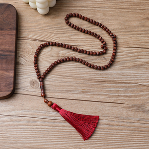 Collier Tasbih en acrylique en forme de citrouille avec 99 perles, chapelet musulman islamique, bracelet de prière du Moyen-Orient avec pompon décoratif - Product Image 4