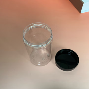 XJH stoples plastik grosir kosong bening 150ml-500ml kue plastik stoples makanan kelas 4oz 8oz 16oz stoples kue wadah makanan penutup - Product Image 5