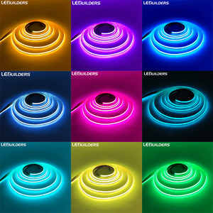 Đèn <span class=keywords><strong>LED</strong></span> dải <span class=keywords><strong>COB</strong></span> RGB chất lượng cao LEDBUILDERS 12V 24V nhiều màu sắc 14W 5m đèn <span class=keywords><strong>LED</strong></span> dải thông minh RGB đèn nhà thông minh - Product Image 2