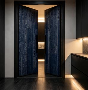Porte de sécurité en acier laminé à froid Qifan – Porte d'entrée moderne anti-effraction avec surface finie pour les maisons et les entreprises - Product Image 2