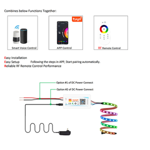 <span class=keywords><strong>Controlador</strong></span> PWM <span class=keywords><strong>LED</strong></span> WiFi Tuya DC12-24V Atenuador para Tira de Luz DIM CCT <span class=keywords><strong>RGB</strong></span> RGBW RGBCW RGBCCT <span class=keywords><strong>con</strong></span> Control Remoto RF - Product Image 5
