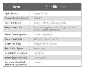 Taşınabilir El Tipi Kızılötesi Damar Bulucu Taşınabilir Damar Tarayıcı - Product Image 6