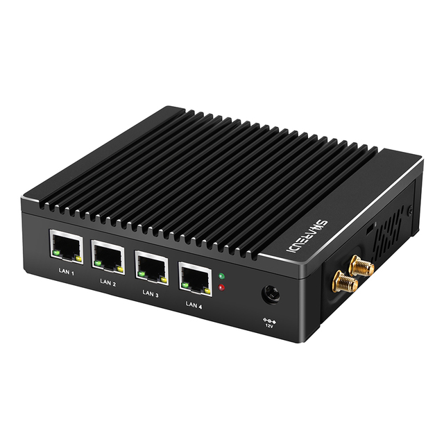 Industrial Micro Firewall Appliance 4x Intel I226-V 2.5GbE LAN | AES-NI | PfSense/OPNsense Soft Router for Network Security