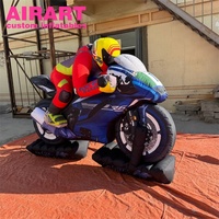 Prêt à faire vibrer les esprits : Moto gonflable personnalisée en forme de dessin animé à vendre, Ballon moto gonflable de qualité commerciale