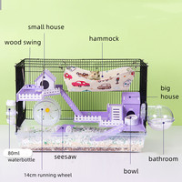Villa de luxe à deux étages Château Hamster Cage Hamster Bouteille d'eau 12pack Hamster Nid
