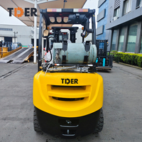 Chariot élévateur à fourche TDER neuf de 3 tonnes, 3,5 tonnes, moteur EPA Eur5, GPL, prix d'usine, mât triplex de 4,5 m, chariot élévateur à fourche à gaz avec déplaceur latéral