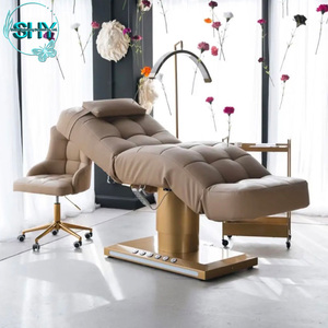 Table de massage et lit de beauté électrique réglable et portable, grand format, de luxe, pour salon de beauté, spa thermique thaïlandais, soins des cils et du visage - Product Image 4