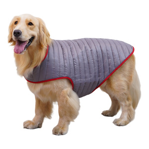 Manteau rembourré en coton pour chien, vert foncé et gris foncé, imperméable, hiver, automne, taille moyenne, vêtements pour animaux de compagnie - Product Image 5