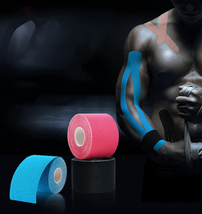Cinta adhesiva de algodón para aliviar el dolor, cinceles elásticos transpirables para kinesiología, deportes atléticos, no látex, 10cm, 5m, CE - Product Image 6