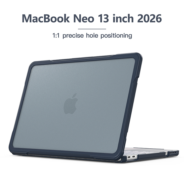 For MacBook Neo 13 Inch 2026 Plastic Hybrid TPU Bumper Laptop Cover Full Body Protective case Shockproof and Anti-drop