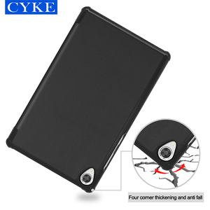 CYKE A Tre Ante DELL'UNITÀ di elaborazione Linguetta in pelle <span class=keywords><strong>M8</strong></span> Tablet di caso Del Basamento di Protezione Della Copertura di Vibrazione Per Lenovo <span class=keywords><strong>Tab</strong></span> <span class=keywords><strong>M8</strong></span> FHD HD TB-8705F/N TB-8505F/X - Product Image 6