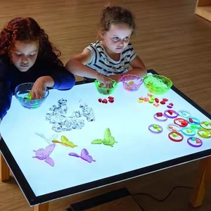 <span class=keywords><strong>Table</strong></span> lumineuse sensorielle éducative TOP pour enfants, boîte à lumière LED Montessori <span class=keywords><strong>en</strong></span> <span class=keywords><strong>bois</strong></span> pour activités préscolaires - Product Image 6