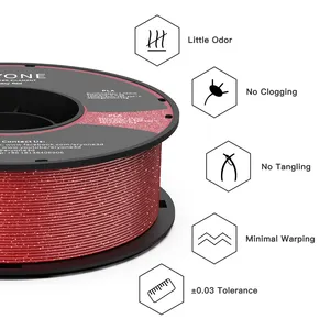 <span class=keywords><strong>Filament</strong></span> Pla multicolore <span class=keywords><strong>rouge</strong></span>, 1KG, 1.75mm, pour stylo, imprimante 3D, Drucker - Product Image 1