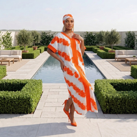Robes décontractées à imprimé floral africain pour femmes, grandes tailles, prêtes à être expédiées, avec faible MOQ, style Boubou Dubaï, longues, avec hijab, abaya, djellaba