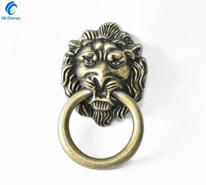 Bán buôn Antique Brass Hợp kim kẽm sư tử nhỏ đầu xử lý kéo cho đồ nội thất - Product Image 1