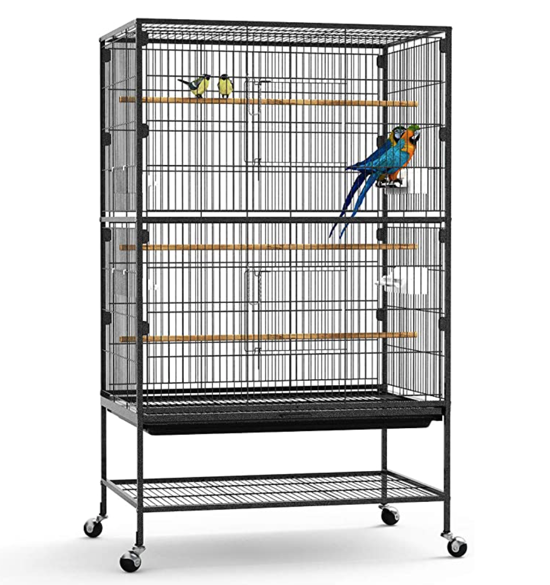 Wholesales Metal Durable Cage Outdoor China Canary Bird Cage Parrot With Wheels