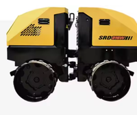 Mini rouleau de route vibrant de compacteur d'asphalte de sol SRD016W avec télécommande à vendre