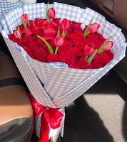 Papier d'emballage Aierdlorist à carreaux et rayures pour bouquets, revêtement OPP, papier à carreaux pour pique-niques d'été, matériaux DIY pour fleuristes et arrangements floraux