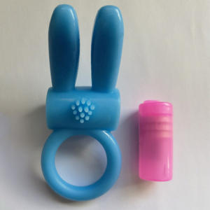 Anello Vibrante per Ritardo dell'Eiaculazione a Forma di Coniglio, Silicone+ABS Rosa, Co-Shock, Anelli per Clitoride e Pene, Giocattoli per Adulti per Coppie - Product Image 4