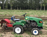 Petits tracteurs à roues avec remorque, motoculteur rotatif, herse à disques en vente