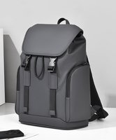 Mochila para Portátil de PU Ligera, Impermeable y de Gran Capacidad, Unisex, para la Universidad, Negocios y Viajes