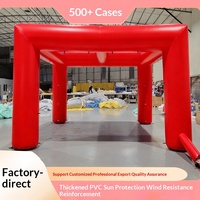 Carpa Circular Inflable para Exteriores de 6-8 pies x 10-12 pies, Impermeable, de Fácil Montaje, para Publicidad, Campamento, Exposiciones, de PVC, Móvil