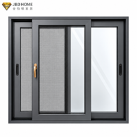 Fenêtres coulissantes modernes en aluminium sur mesure, fenêtre horizontale en verre avec cadre durable thermolaqué pour maisons résidentielles