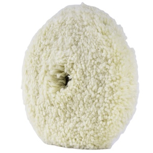 Chất lượng tốt 8 "double side len Buffing <span class=keywords><strong>Pad</strong></span>, màu trắng 5/8" ren len đánh bóng <span class=keywords><strong>Pad</strong></span> - Product Image 1