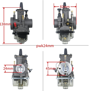 Venta al por mayor de suministro a granel personalizado OEM PWK 24 34mm Power Jet Racing 250cc Scooters <span class=keywords><strong>Dirt</strong></span> Bike ATV carburador gris cubierta transparente - Product Image 2