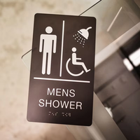 Panneau personnalisé en métal avec signalisation Braille ADA, plaque en acier, signalisation ADA en aluminium pour porte de bâtiment, chambre, mur, signalisation acrylique pour toilettes accessibles