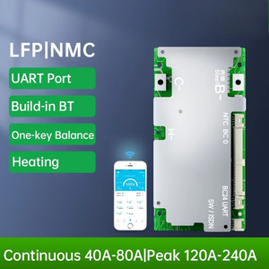 BMS Inteligente LiFePO4 de 3.2V y Li-ion de 3.7V con BT y UART Integrados y Calefacción, para 10S, 11S, 12S, 13S, 14S (36V), 15S, 16S (48V), 20S, 21S (60V) - Product Image 2