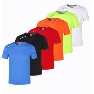 2022 New Wholesale Promotion Gym Clothes Unisex Blank Dry Fit T Shirt Sport 100% Polyester Men Womens Gym Tshirt