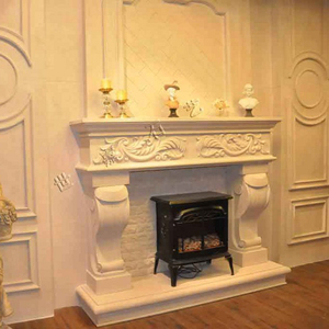 别墅装饰用多层大理石壁炉格里芬雕塑环绕 - Product Image 6