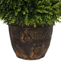 Arbre topiaire en spirale de buis artificiel de 6 pieds, résistant aux UV, plante artificielle en faux cèdre pour l'aménagement paysager extérieur et la décoration de terrasses