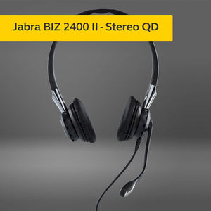 Auriculares Originales <span class=keywords><strong>Jabra</strong></span> Biz 2400 Ll QD Duo de Banda Ancha con Cancelación de Ruido, Auriculares Supraaurales para Teléfono - Product Image 2