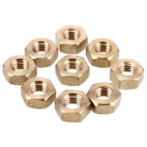 Brass Hex Locking Nut Pipe Fittings M12 1/8" 1/4" 3/8" 1/2" 3/4" 1" BSP Female Threaded HEX Head Nut - Product Image 3