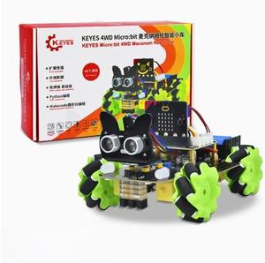 Rueda Mnemotécnica Microbit, Carro Inteligente Omnidireccional, <span class=keywords><strong>Robot</strong></span> de Programación Gráfica en Python, <span class=keywords><strong>Kit</strong></span> de Robótica Compatible con <span class=keywords><strong>Lego</strong></span> - Product Image 1