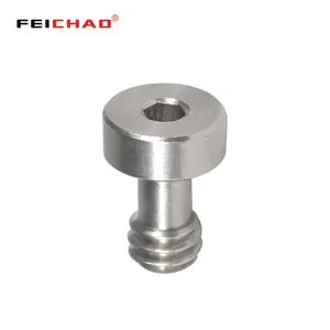 FEICHAO-tornillo de cámara de acero inoxidable 1/4, liberación rápida, tornillo hexagonal de 1/4 pulgadas para DSLR/acción