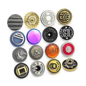 KUNSHUO-Botón personalizado de fábrica, clásico, vintage, vaquero, aleación de zinc, zamac y remaches, botón de metal para Vaqueros - Product Image 2