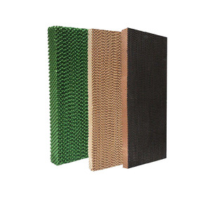 6090 7090 Evaporative Cooling Pad Agri Greenhouse <b>Solar</b> <b>Powered</b> <b>Fan</b> Aluminium Frame Honeycomb - Product Image 1