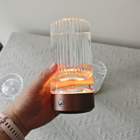 Lampe de chevet moderne sans fil à intensité variable tactile en cristal, rechargeable par USB, LED blanc chaud, batterie 2000 mAh, mini lampe en aluminium pour hôtel
