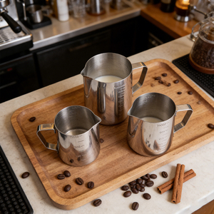 Tazza per Latte Art Personalizzata di Lusso da 900ml in Acciaio Inox 304 Ecologica per Baristi, Strumento per Tè ed <span class=keywords><strong>Espresso</strong></span> - Product Image 5