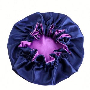 Bonnet de nuit réversible en satin de soie double couche pour femme - Product Image 3
