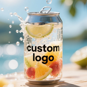 BSBH 缶型ロゴ入りカスタムプラスチックカップ ペット飲料缶 透明プラスチックペットソーダ缶 アルミ蓋付き - Product Image 1