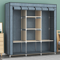 Vente en Gros Armoire Chambre Enfant Meuble Rangement Penderie Simple en Tissu Portable pour Vêtements