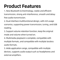 DC 5V BT 6.0 MP3 Papan Dekode Audio Modul Penerima Audio Mendukung AAC Mendukung Penyetelan Online Antarmuka Tipe C