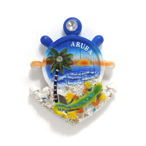 Aimant de réfrigérateur 3D écologique en résine, souvenir de plage, style île d'Aruba, aimant décoratif pour souvenirs touristiques - Product Image 6